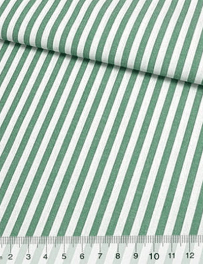 Tecido Tricoline Fio-Tinto Listras G - Verde Bandeira – Catex Tecidos