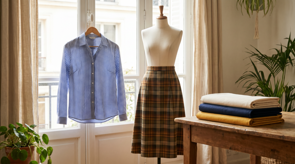Tricoline xadrez: como usar em peças de moda casual?