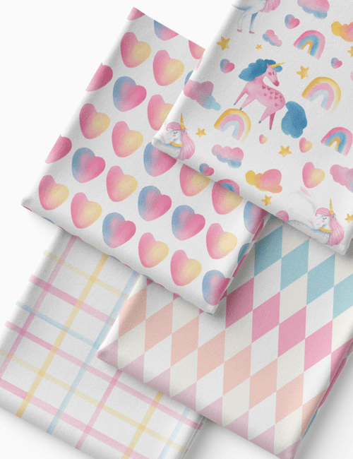 Kit Amarradinho de Tricoline - Kit 123 (4 Cortes de 45 a 50 cm x 70 cm) - Tricoline 100% Algodão
