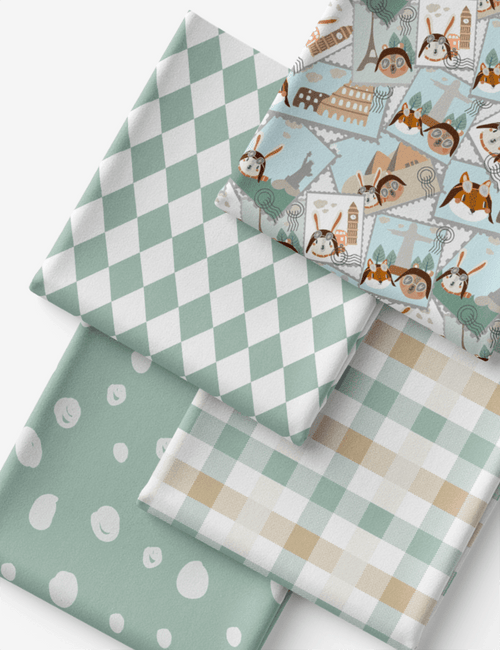 Kit Amarradinho de Tricoline - Kit 41 (4 Cortes de 45 a 50 cm x 70 cm) - Tricoline 100% Algodão