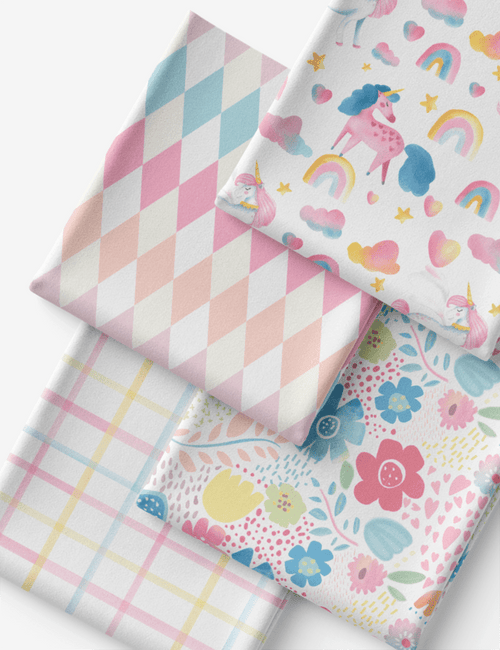 Kit Amarradinho de Tricoline - Kit 46 (4 Cortes de 45 a 50 cm x 70 cm) - Tricoline 100% Algodão