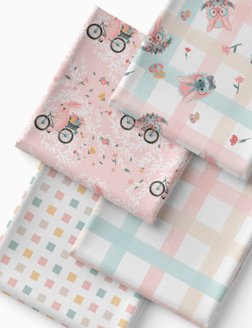 Kit Amarradinho de Tricoline - Kit 68 (4 Cortes de 45 a 50 cm x 70 cm) - Tricoline 100% Algodão