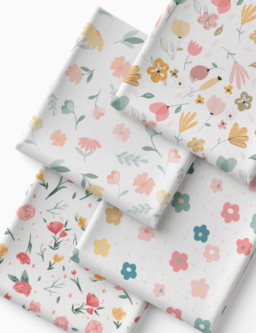Kit Amarradinho de Tricoline - Kit 73 (4 Cortes de 45 a 50 cm x 70 cm) - Tricoline 100% Algodão