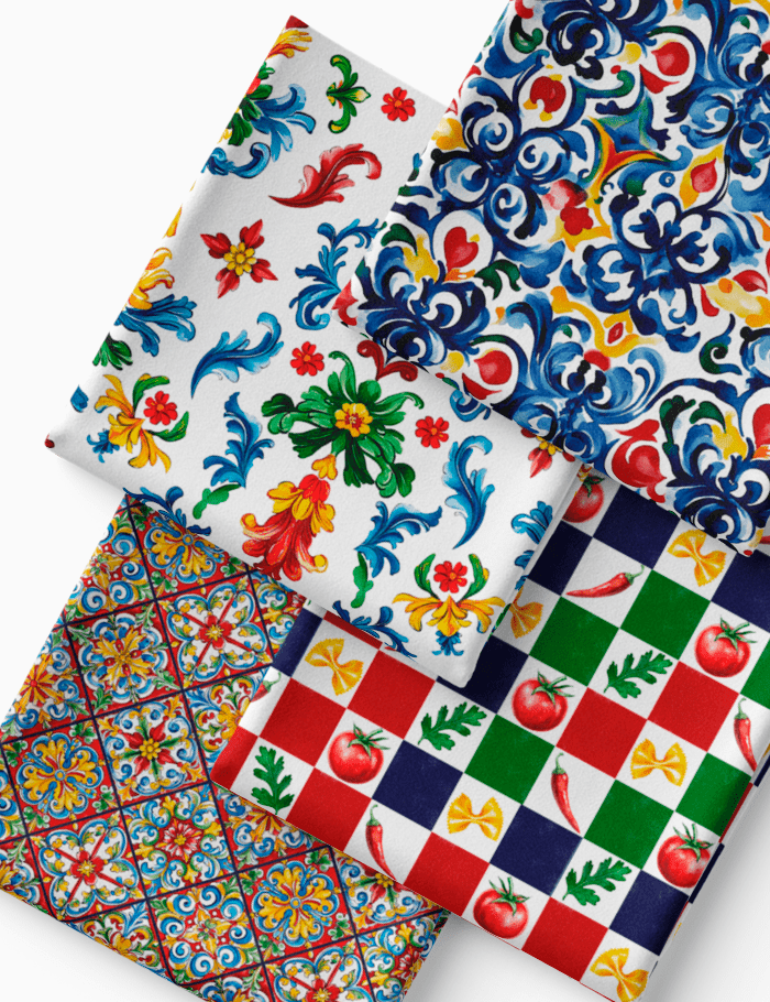 Kit Amarradinho de Tricoline - Kit 95  (4 Cortes de 45 a 50 cm x 70 cm) - Tricoline 100% Algodão