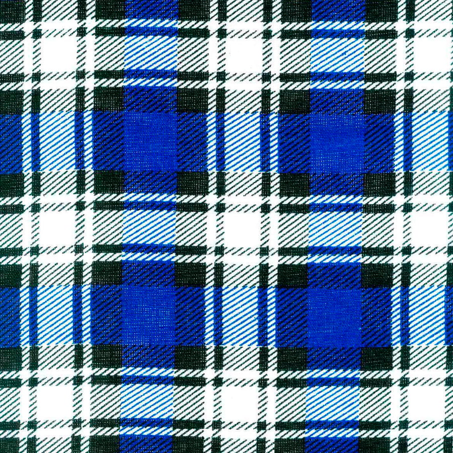 Tecido Chita Xadrez Atlas Cor 3 - Azul - 100% Algodão - Largura 1,40m
