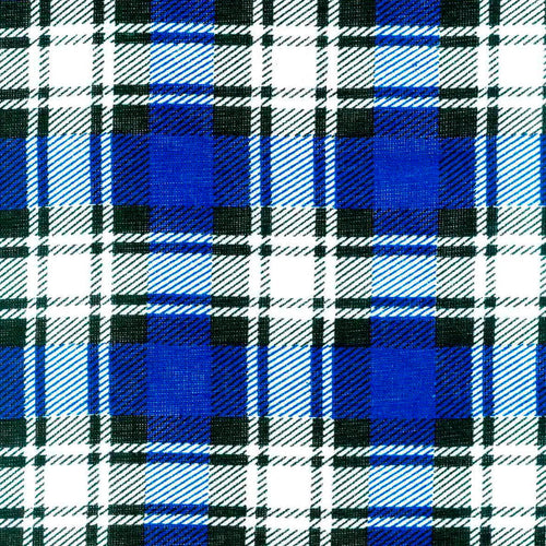 Tecido Chita Xadrez Atlas Cor 3 - Azul - 100% Algodão - Largura 1,40m