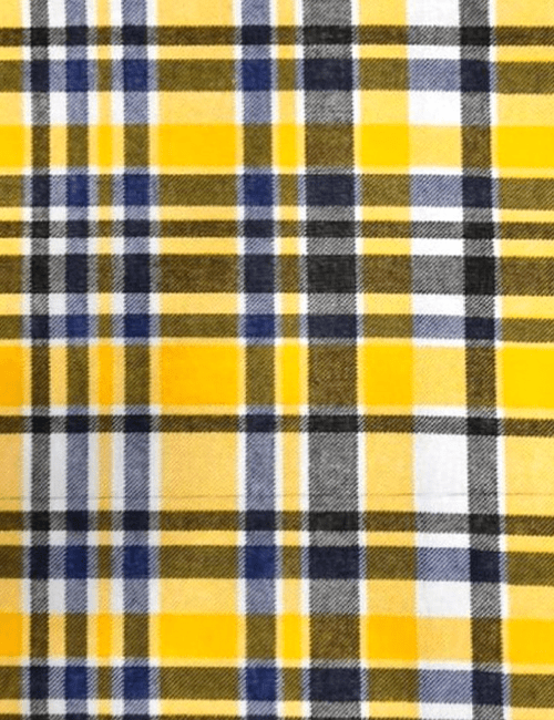 Tecido Chita Xadrez Haren Cor 4 - Amarelo - 100% Algodão - Largura 1,40m