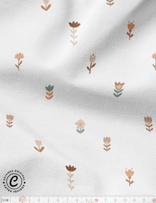 Tecido Flanela Baby Especial - Coleção Outono na Floresta - Bloom - 100% Algodão - Largura: 1,44m
