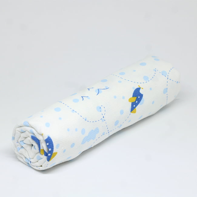 Tecido Flanela Baby - Céu de Aviões - 100% Algodão - Largura: 80cm
