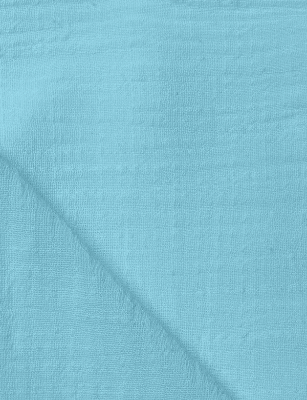 Tecido Fralda Lisa - Azul Claro - 100% Algodão - 60cm x 70cm