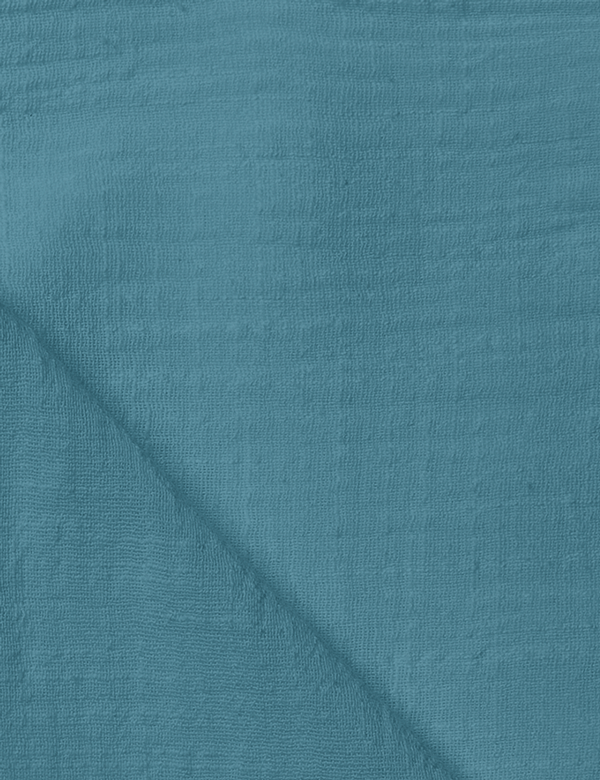 Tecido Fralda Lisa - Azul Seco - 100% Algodão - 60cm x 70cm