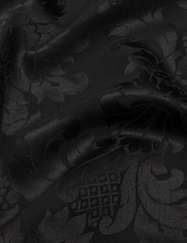 Tecido Jacquard Decor Largo Brocado Dupla Face - Adamascado - Preto - 55% Algodão 45% Poliéster - Largura 2,80m