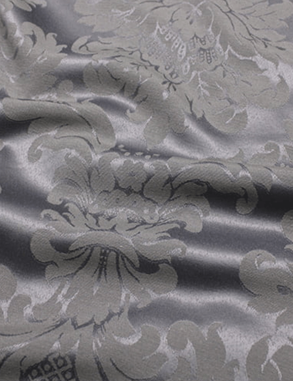 Tecido Jacquard Decor Largo Brocado Dupla Face - Adamascado - Silver - 55% Algodão 45% Poliéster - Largura 2,80m