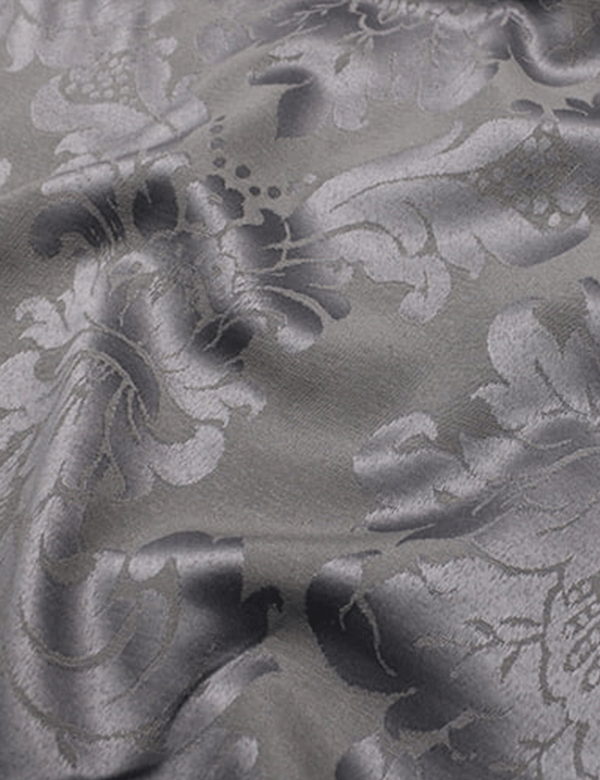 Tecido Jacquard Decor Largo Brocado Dupla Face - Adamascado - Silver - 55% Algodão 45% Poliéster - Largura 2,80m