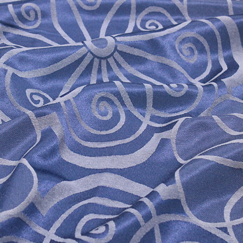 Tecido Jacquard Decor Largo Brocado Dupla Face - Aurora - Marinho - 55% Algodão 45% Poliéster - Largura 2,80m