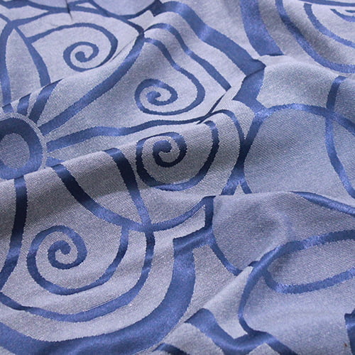Tecido Jacquard Decor Largo Brocado Dupla Face - Aurora - Marinho - 55% Algodão 45% Poliéster - Largura 2,80m