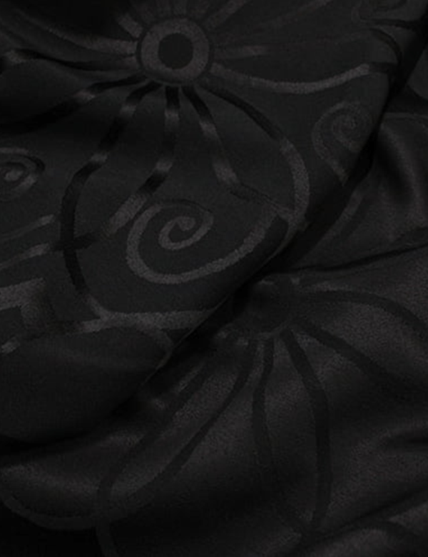 Tecido Jacquard Decor Largo Brocado Dupla Face - Aurora - Preto - 55% Algodão 45% Poliéster - Largura 2,80m