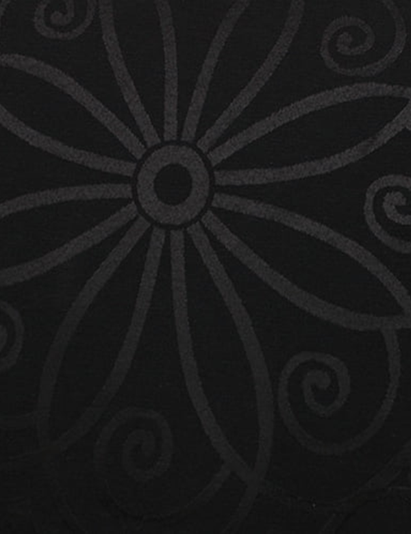 Tecido Jacquard Decor Largo Brocado Dupla Face - Aurora - Preto - 55% Algodão 45% Poliéster - Largura 2,80m