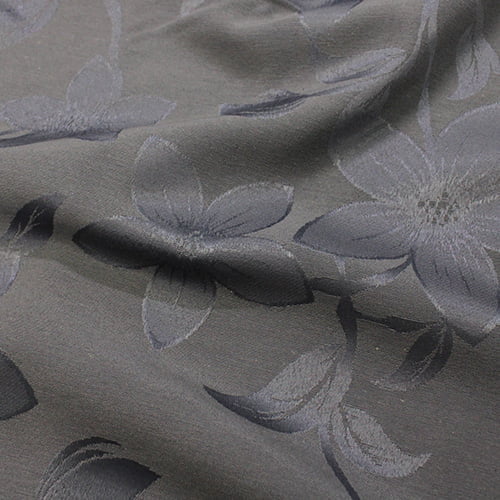 Tecido Jacquard Decor Largo Brocado Dupla Face - Floral Nubia - Silver - 55% Algodão 45% Poliéster - Largura 2,80m