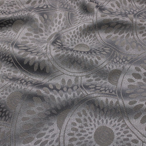 Tecido Jacquard Decor Largo Brocado Dupla Face - Mandala Circle - Silver - 55% Algodão 45% Poliéster - Largura 2,80m