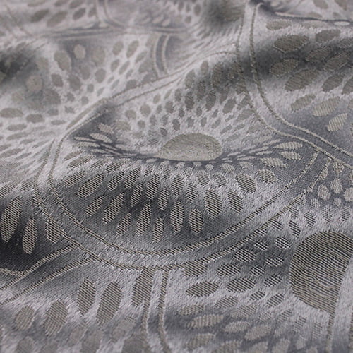 Tecido Jacquard Decor Largo Brocado Dupla Face - Mandala Circle - Silver - 55% Algodão 45% Poliéster - Largura 2,80m