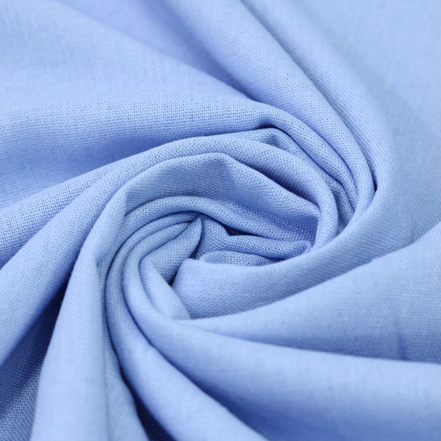 Tecido Linho Com Viscose Liso Premium - Blue Classic - 28% Linho 68% Viscose 4% Fibras Diversas - Largura 1,35m