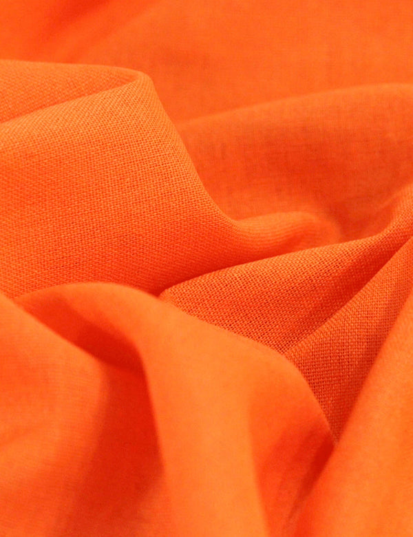 Tecido Linho Com Viscose Liso Premium - Abóbora - 28% Linho 68% Viscose 4% Fibras Diversas - Largura 1,35m