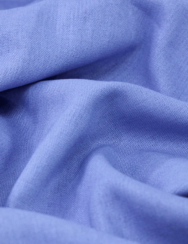Tecido Linho Com Viscose Liso Premium - Blue Lilac - 28% Linho 68% Viscose 4% Fibras Diversas - Largura 1,35m