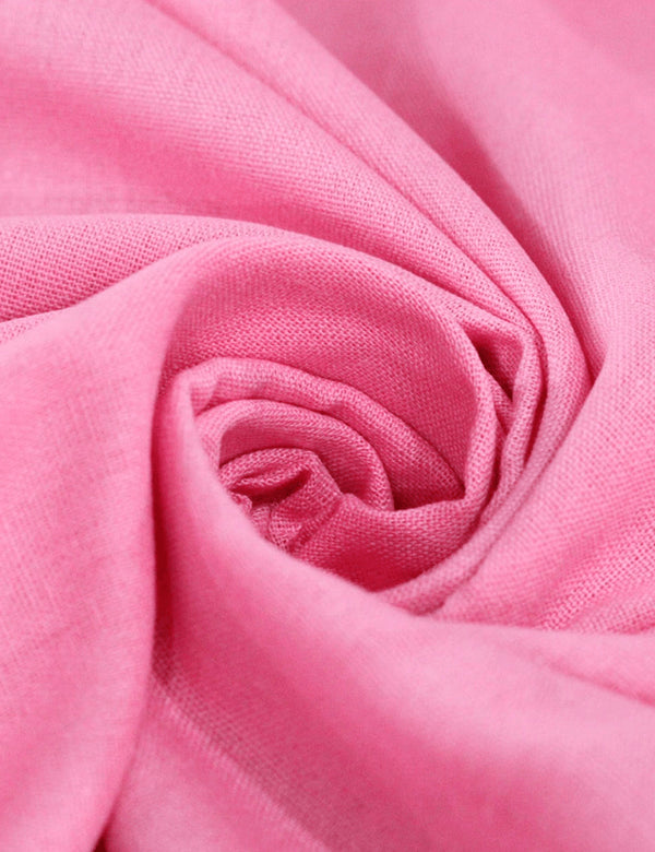 Tecido Linho Com Viscose Liso Premium - Pink Dream - 28% Linho 68% Viscose 4% Fibras Diversas - Largura 1,35m