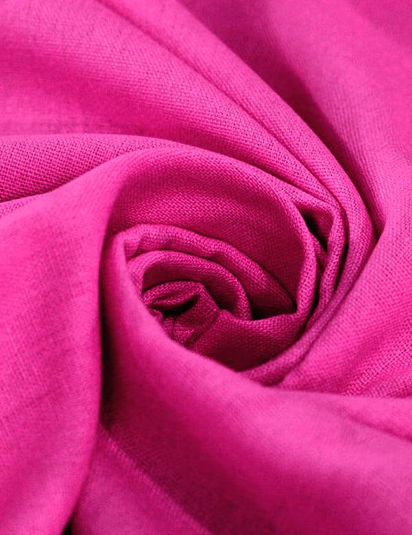 Tecido Linho Com Viscose Liso Premium - Super Pink - 28% Linho 68% Viscose 4% Fibras Diversas - Largura 1,35m