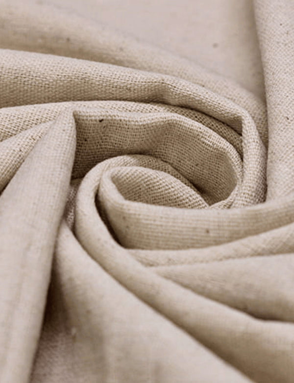 Tecido Linho Com Viscose Liso Premium - Tom Cru Natural - 28% Linho 68% Viscose 4% Fibras Diversas - Largura 1,35m