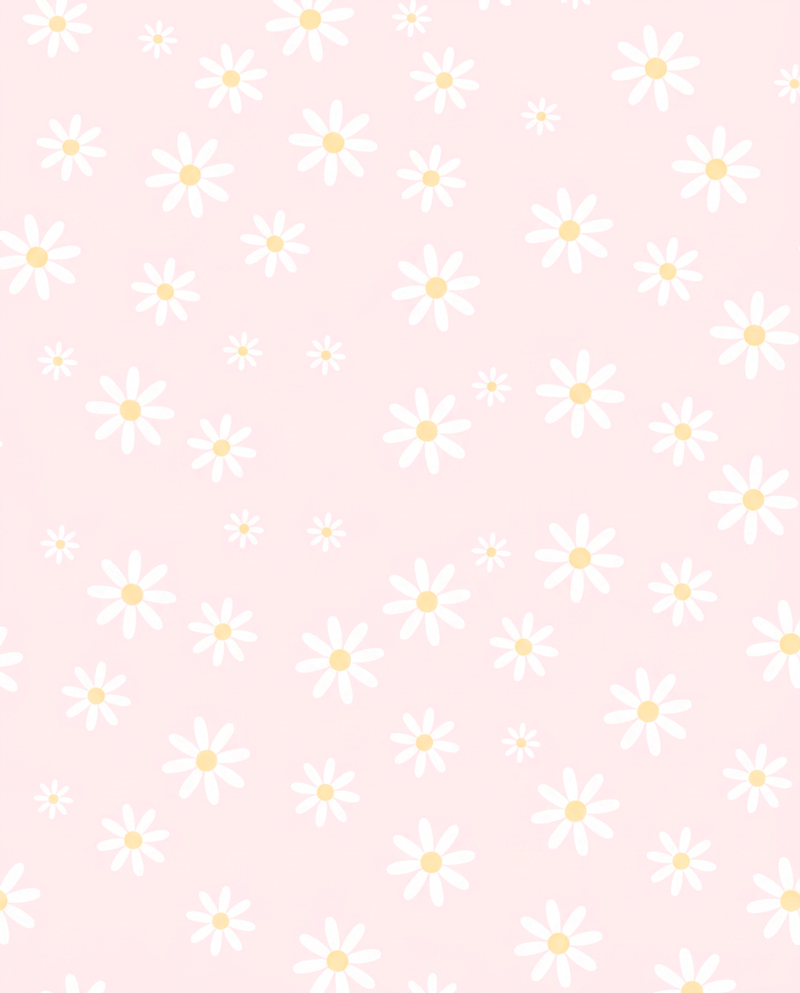 Tecido Flanela Baby - Margaridas - Rosa Claro - 100% Algodão - Largura: 80cm