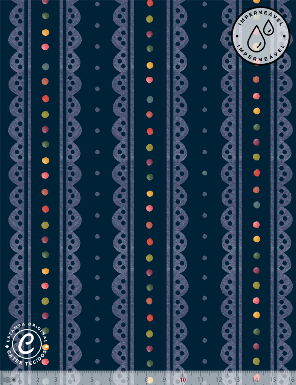 Tecido Sarja Impermeável Especial Coleção Feita de Cores por Colorida - Flores e Afetos - Composê - 100% Algodão - Largura 1,50m