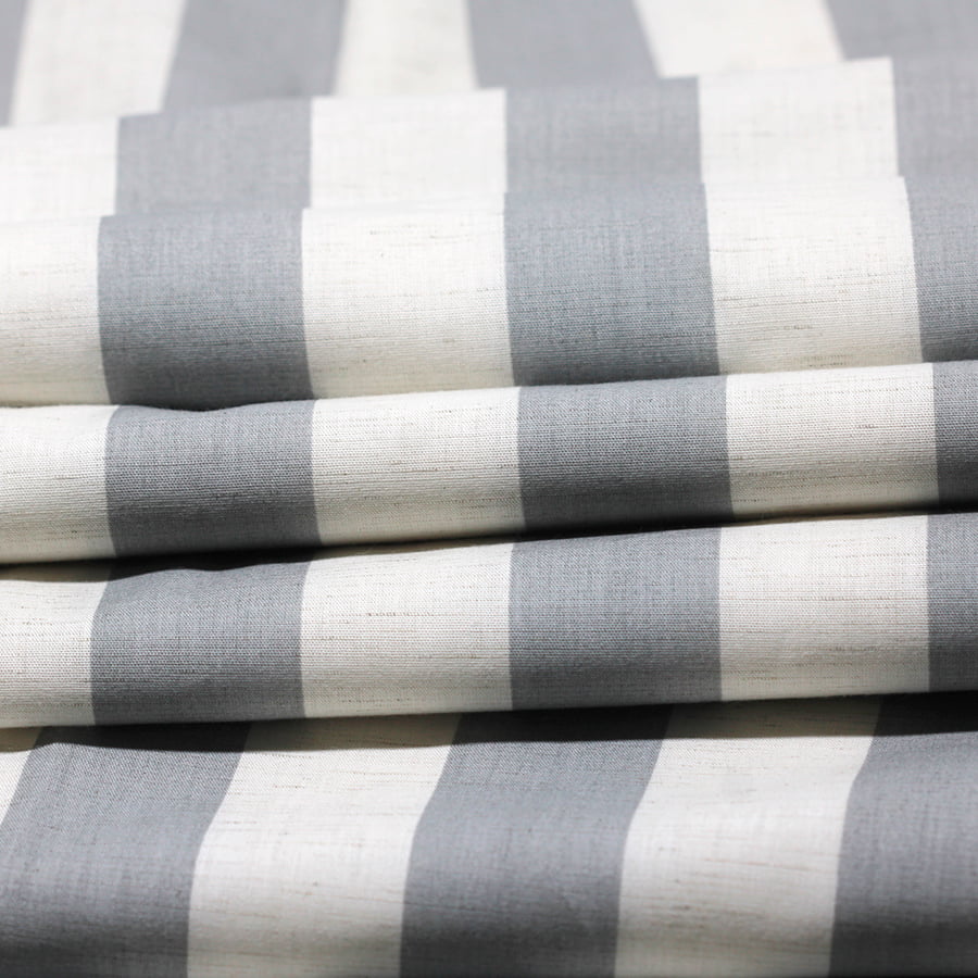 Tecido Percal 180 fios com Linho - Listras - Cinza - 84% Algodão 12% Viscose 4% Linho - Largura 2,50m