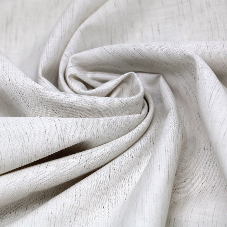 Tecido Percal 180 fios com Linho - Off - 84% Algodão 12% Viscose 4% Linho - Largura 2,50m