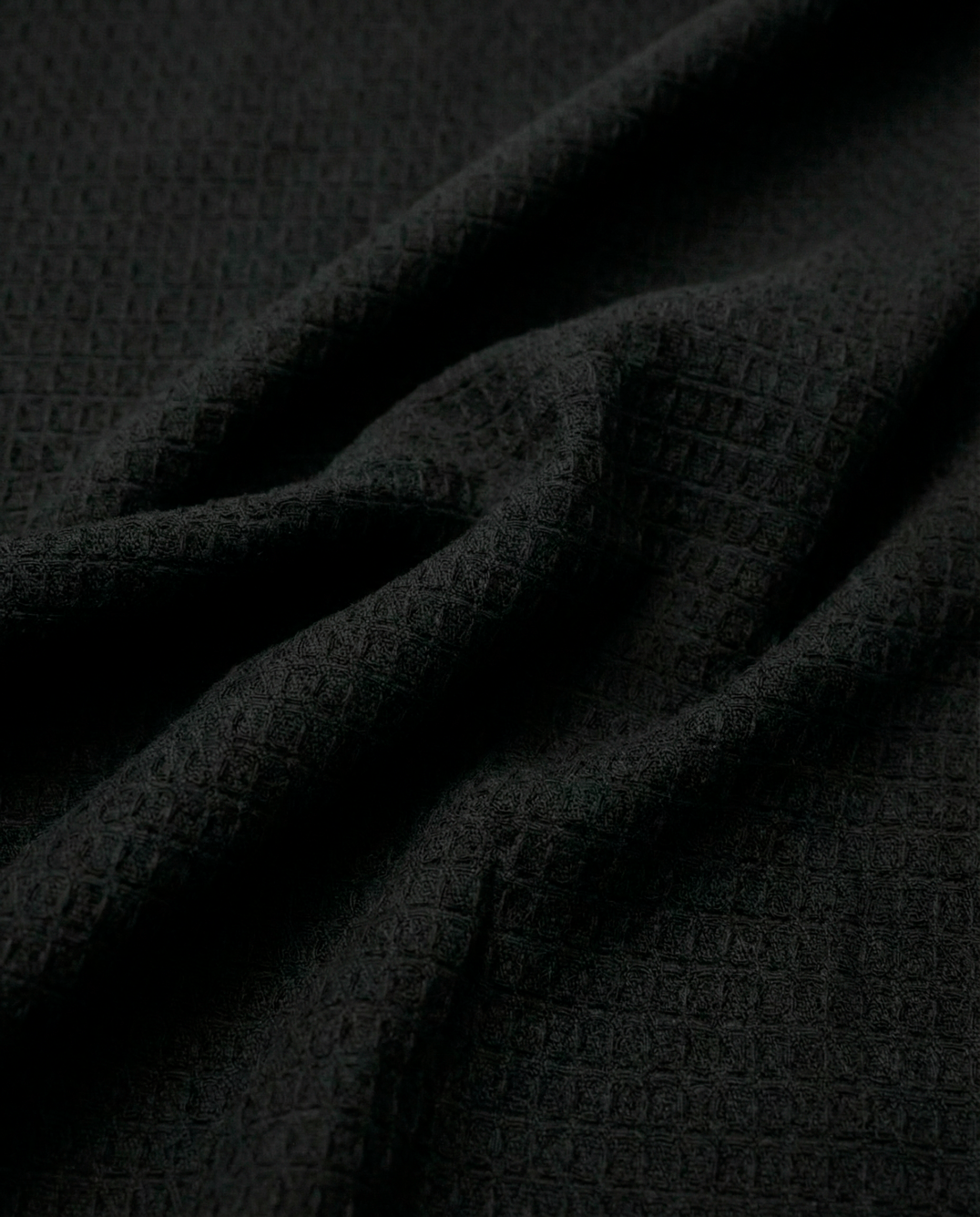 Tecido Favo Portugal - Preto - 100% Algodão - Largura 1,50m