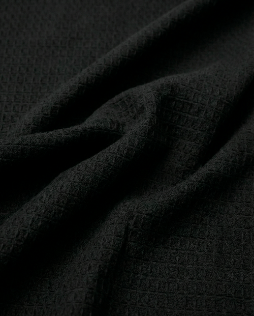 Tecido Favo Portugal - Preto - 100% Algodão - Largura 1,50m