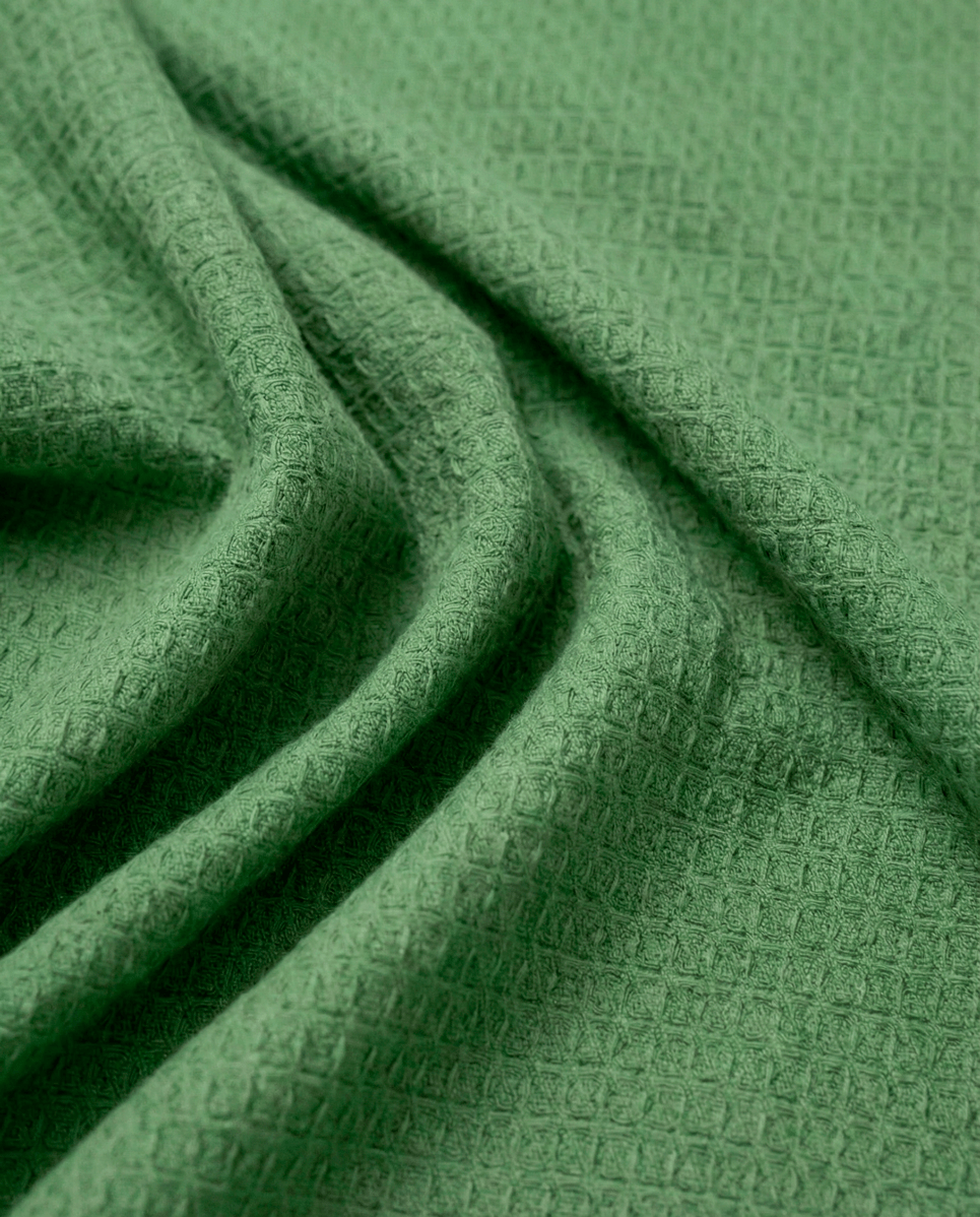 Tecido Favo Portugal - Verde Claro - 100% Algodão - Largura 1,50m
