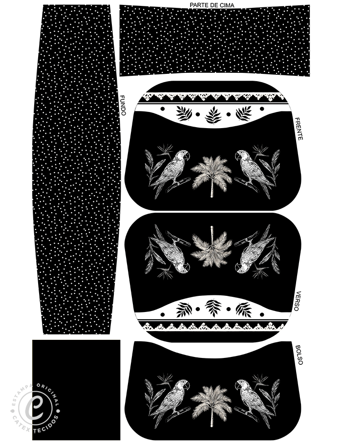 Sintético Doll - Painel Bolsa Daily - Noite Tropical