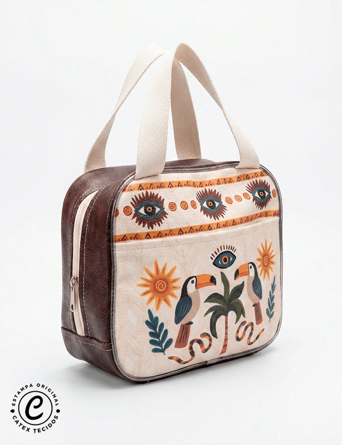 Sintético Doll - Painel Bolsa/Lancheira Box - Tropical Místico