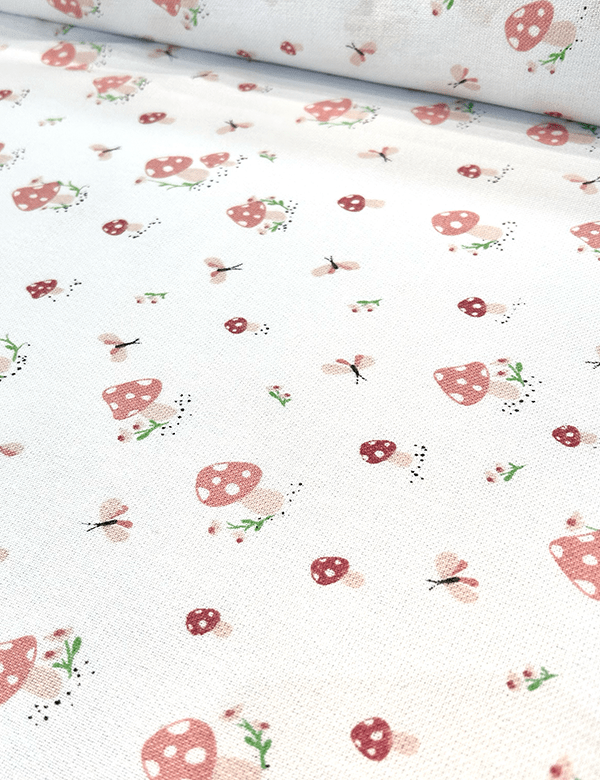 Tecido Flanela Baby - Encanto Cogumelo - 100% Algodão - Largura: 80cm