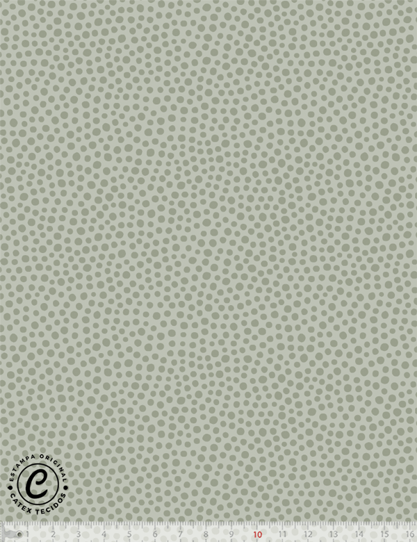 Tecido Tricoline Especial Coleção Mimomelo Meninos por Vanessa Guimarães - Poeira - Verde - 100% Algodão - Largura 1,50m