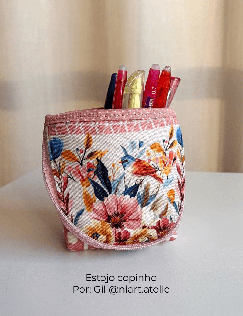Tecido Sarja Impermeável Especial Coleção Colorida por Cami - Painel - Canto dos Pássaros - 100% Algodão - 0,75m x 1,50m