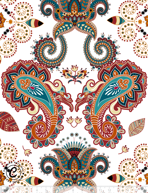 Tecido Tricoline Especial Coleção Mandalas - 04 - 100% Algodão - Largura 1,50m