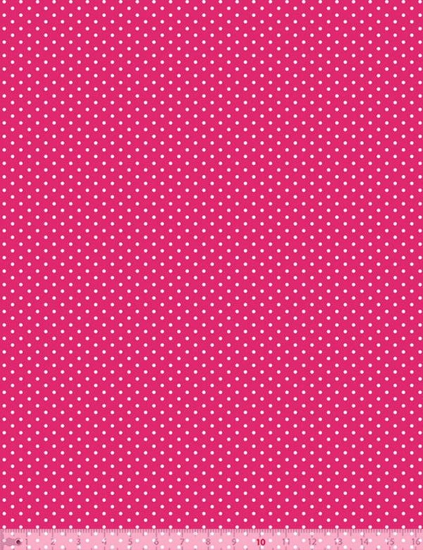 Tecido Tricoline Coleção Composê Ideal Hot Pink - Poazinho - 100% Algodão - Largura 1,50m
