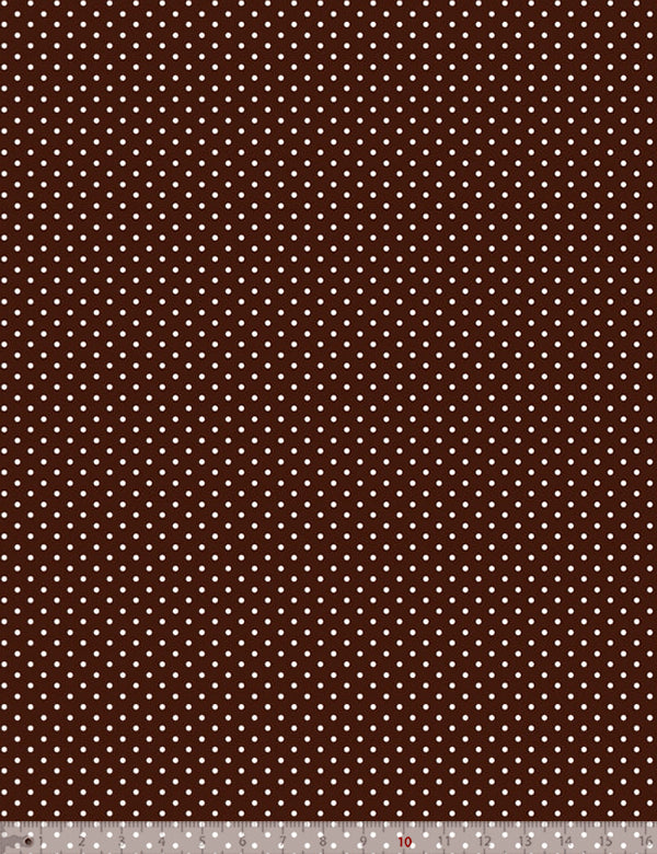 Tecido Tricoline Coleção Composê Ideal Marrom - Poazinho - 100% Algodão - Largura 1,50m