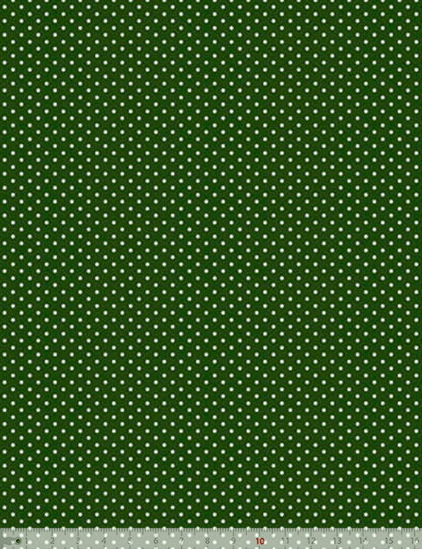 Tecido Tricoline Coleção Composê Ideal New Verde Amazônia - Poazinho - 100% Algodão - Largura 1,50m