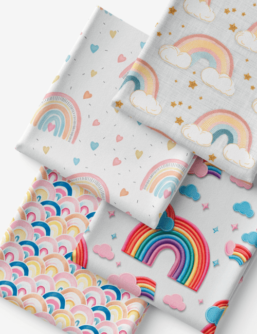 Kit Amarradinho de Tricoline - Kit 02 (4 Cortes de 45 a 50 cm x 70 cm) - Tricoline 100% Algodão
