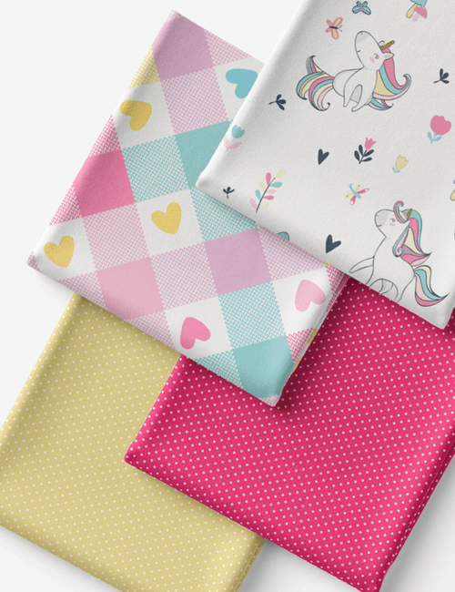 Kit Amarradinho de Tricoline - Kit 07 (4 Cortes de 45 a 50 cm x 70 cm) - Tricoline 100% Algodão