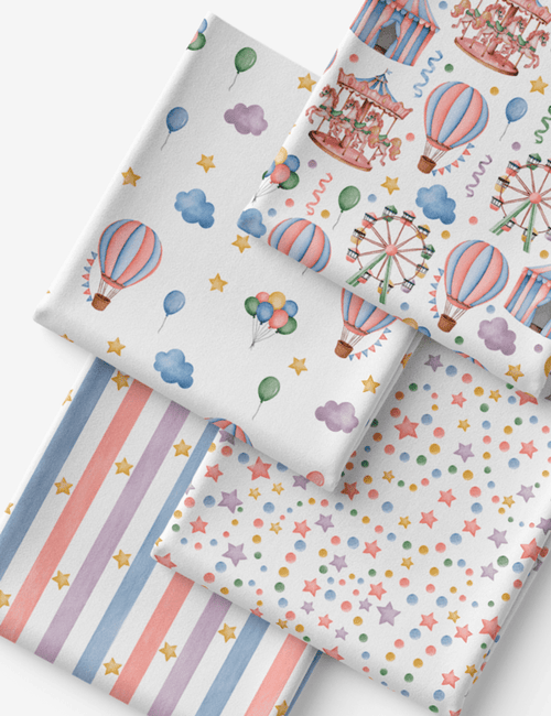 Kit Amarradinho de Tricoline - Kit 11 (4 Cortes de 45 a 50 cm x 70 cm) - Tricoline 100% Algodão